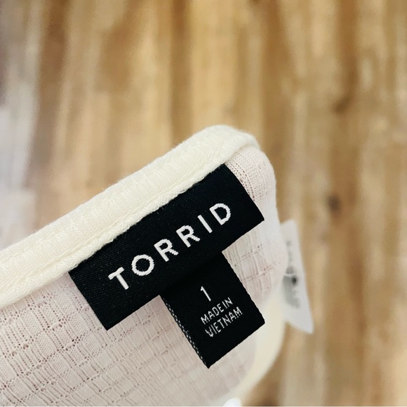 Torrid Texture Knit High Neck Ruffle Crop Top - Picture 6 of 8